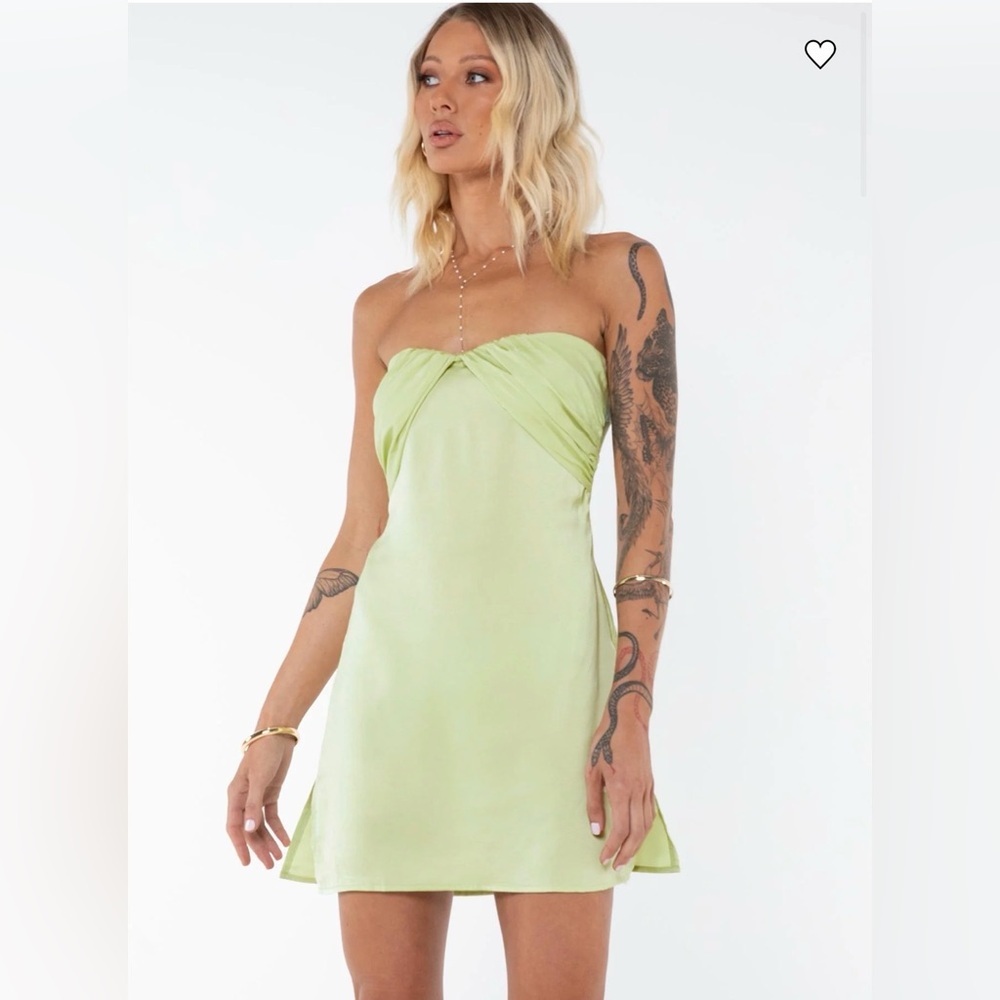 Princess Polly Mint Strapless Dress